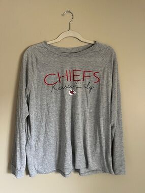 Kansas City CHIEFS Gray Long Sleeve Fan Tee